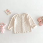 【73-120cm】カーディガンorデニムパンツ 柔らか クリーム シンプル - 画像 (5)