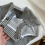 【80-130cm】サロペット キッズ 韓国風 ストライプ - 画像 (3)