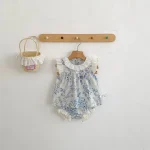 【73-110cm】セットアップ ベビー 女の子 花柄 フリルデザイン - 画像 (3)
