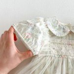 【66-90cm】ロンパース グリーン 花 プリンセス おしゃれ 女の子 - 画像 (10)