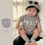 【66-90cm】ロンパース hey you シンプル 可愛い ベビー服 - 画像 (3)
