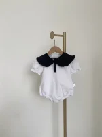 【66-90cm】ロンパース ベビー 女の子 半袖 韓国風 丸襟 - 画像 (29)