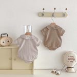 【66-90cm】ロンパース ワッフル 無地 シンプル 肌に優しい - 画像 (10)