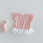 【73-110cm】シャツorパンツ フリル メッシュ シンプル 可愛い 女の子 - 画像 (9)