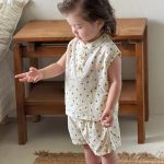 【73-110cm】セットアップ ノースリーブ ドット 肌に優しい - 画像 (7)