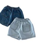 【73-100cm】デニム二点セット シンプル カジュアル ルーズ セットアップ - 画像 (11)