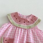 【66-110cm】ロンパースorワンピース スイカ ノースリーブ 姉妹服 - 画像 (11)