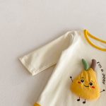 【66-90cm】ロンパース 可愛い 梨柄 ベビー服 - 画像 (8)