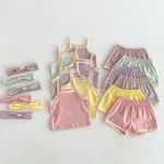 【66-100cm】キャミ セットアップ ベビー 女の子 バンド付き シンプル - 画像 (6)