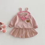 【73-110cm】スウェット セットアップ ベビー 男女兼用 セーラー風 バイカラー 熊柄 - 画像 (22)