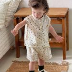 【73-110cm】セットアップ ノースリーブ ドット 肌に優しい - 画像 (4)