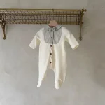 【66-90cm】ロンパース ベビー フォマールリボン 前開き - 画像 (3)