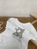 【66-90cm】ロンパース ベビー 半袖 ウサギ柄 着心地抜群 - 画像 (9)