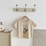 【90-130cm】Tシャツ 男女兼用 動物柄 プリント - 画像 (6)