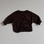 【73-100cm】ベビー 英字プリント ナチュラル 長袖Tシャツ - 画像 (5)