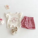 【73-120cm】トップスorパンツ ウサギ ロゴフリル おしゃれ - 画像 (3)