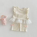 【73-110cm】シャツorパンツ フリル メッシュ シンプル 可愛い 女の子 - 画像 (4)
