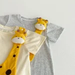 【66-90cm】ロンパース ベビー 可愛い キリンデザイン - 画像 (9)