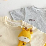 【66-90cm】ロンパース ベビー 可愛い キリンデザイン - 画像 (8)