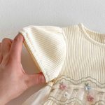 【66-90cm】ロンパース クリーム ワンピース風 おしゃれ 可愛い - 画像 (12)