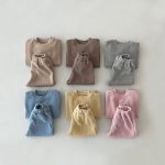 【66-120cm】セットアップ ナチュラル 無地 シンプル ルーズ 二点セット