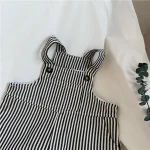【80-130cm】サロペット キッズ 韓国風 ストライプ - 画像 (10)