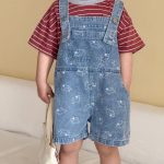 【80-150cm】デニムサロペット 総柄 カジュアル 兄妹お揃い - 画像 (6)