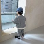 【66-120cm】セットアップ ナチュラル 無地 シンプル ルーズ 二点セット - 画像 (9)