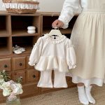 【73-110cm】セットアップ パフスリーブ シンプル 可愛い 女の子 - 画像 (9)