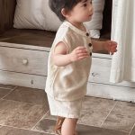 【73-110cm】セットアップ ノースリーブ 無地 シンプル 可愛い - 画像 (6)