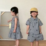 【80-150cm】ワンピース or セットアップ キッズ 韓国風 花柄 - 画像 (3)