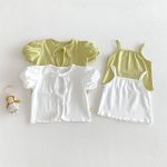 【73-110cm】セットアップ Tシャツ&キャミソール 柔らか 無地 シンプル 女の子 - 画像 (8)