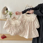 【66-140cm】ロンパース or ワンピース ベビー 女の子 小花柄