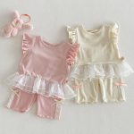 【73-110cm】シャツorパンツ フリル メッシュ シンプル 可愛い 女の子 - 画像 (11)