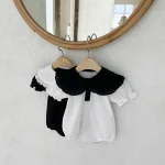 【66-90cm】ロンパース ベビー 女の子 半袖 韓国風 丸襟 - 画像 (11)