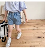 【80-130cm】ショートパンツ キッズ デニム 履きやすい - 画像 (9)