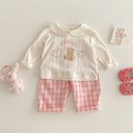 【73-120cm】トップスorボトムス 可愛い クマハート 女の子 - 画像 (8)