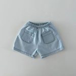 【73-100cm】デニム二点セット シンプル カジュアル ルーズ セットアップ - 画像 (8)