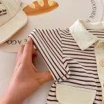 【66-90cm】オールインワン ベビー ボーダー柄 熊柄 - 画像 (10)