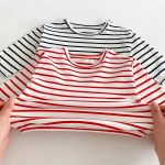 【73-100cm】ベビー ボーダー トップス 長袖Ｔシャツ - 画像 (5)