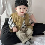 【66-100cm】ベスト or ボーダーシャツ ベビー 男の子 カジュアル - 画像 (8)