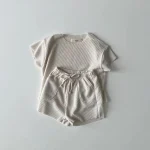 【73-120cm】セットアップ ベビー 無地 ナチュラル - 画像 (6)