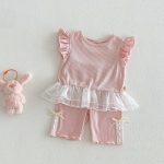 【73-110cm】シャツorパンツ フリル メッシュ シンプル 可愛い 女の子 - 画像 (5)