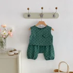 【80-130cm】セットアップ ベビー ノースリーブ ドット柄 - 画像 (25)