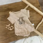 【66-90cm】ロンパース ベビー 半袖 ウサギ柄 着心地抜群 - 画像 (7)