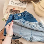【80-130cm】ショートパンツ キッズ デニム 履きやすい - 画像 (3)