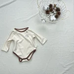 【59-90cm】ベビー ツーカラー 肌に優しい ロンパース - 画像 (3)