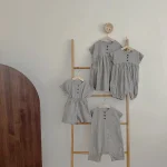 【66-90cm】ロンパース ベビー 韓国風 柔らかコットン ノーカラー - 画像 (4)