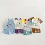 【73-120cm】セットアップ カラーバリ カートゥーン 可愛い ベビー服 - 画像 (7)