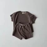 【73-120cm】セットアップ ベビー 無地 ナチュラル - 画像 (7)